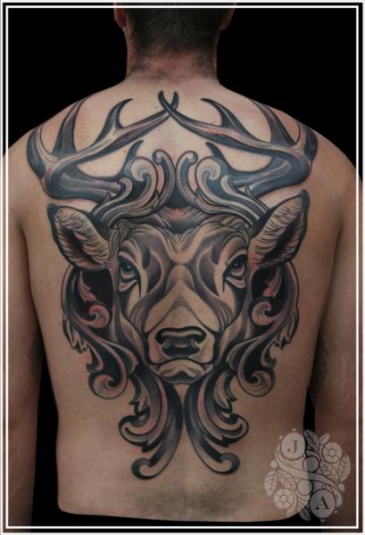 Tatuaggio Schiena Cervo di Devils Ink Tattoo