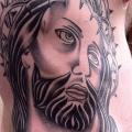 tatuaje Lado Jesús Religioso por Devils Ink Tattoo