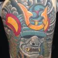 Samurai Oberschenkel tattoo von Devils Ink Tattoo