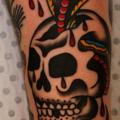 Arm Snake Old School Skull tattoo by Chapel Tattoo