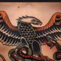 Old School Eagle Belly tattoo by Chapel Tattoo