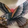 Chest Old School Eagle tattoo by Chapel Tattoo