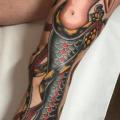 tatuaggio Gamba Sirena di Chapel Tattoo