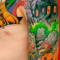 Sleeve Halloween tattoo by Chapel Tattoo