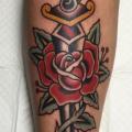 Змея Олд Скул Цветок Кинжал татуировка от Chapel Tattoo