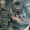 Calf Warrior tattoo by Herzstich Tattoo