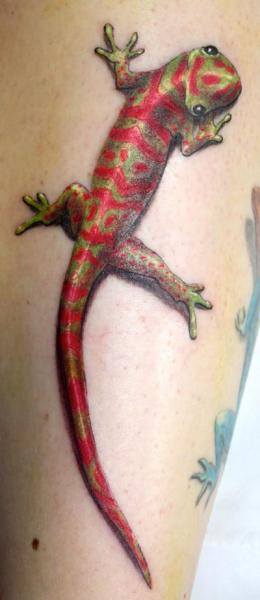Tatuaż Realistyczny Gekon 3D przez Herzstich Tattoo