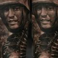 Arm Realistische Soldaten tattoo von Domantas Parvainis