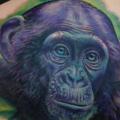 tatuaggio Realistici Schiena Scimmia di Jamie Lee Parker