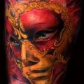 Arm Mask tattoo by Pawel Skarbowski