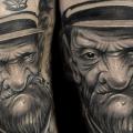 Character Popeye tattoo by Pawel Skarbowski