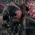 Totenkopf Rücken tattoo von Redberry Tattoo