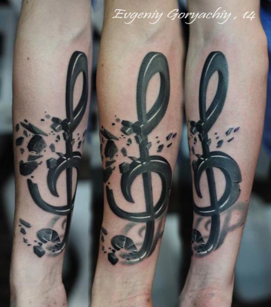 Musik Tattoo von Redberry Tattoo