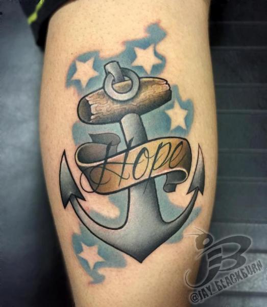 Arm Anchor Tattoo by Powerline Tattoo
