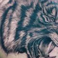 Chest Tiger tattoo by Powerline Tattoo