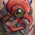 Charakter Anker Oktopus tattoo von Powerline Tattoo