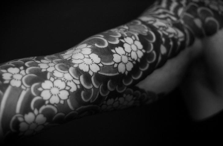 Arm Flower Tattoo by RG74 tattoo