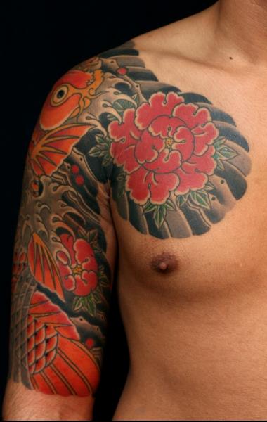 Tatuaje Hombro Brazo Japoneses Koi por RG74 tattoo