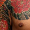 รอยสัก หัวไหล่ แขน ญี่ปุ่น ปลาคราฟ โดย RG74 tattoo
