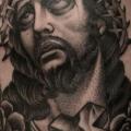 tatuaje Hombro Jesús Religioso por RG74 tattoo
