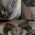 Chest Skull Breast tattoo by Nikita Zarubin