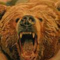 Realistische Brust Bären tattoo von Nikita Zarubin