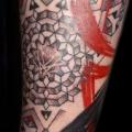 Waden Dotwork Geometrisch tattoo von Fade Fx Tattoo