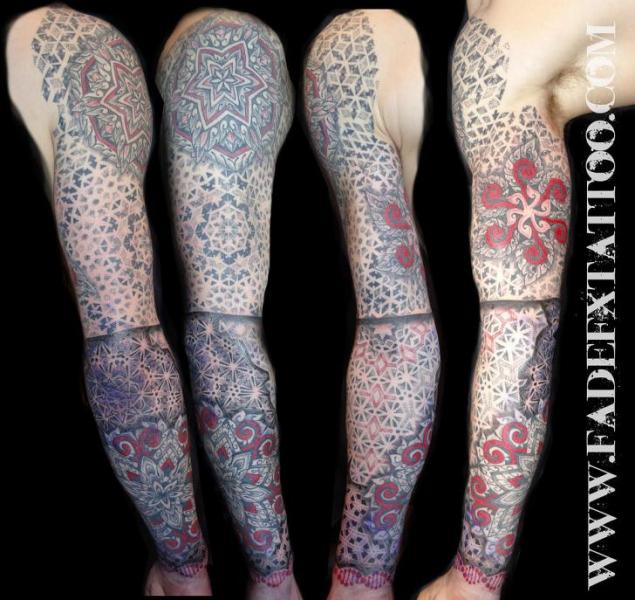 Dotwork Sleeve Tattoo by Fade Fx Tattoo