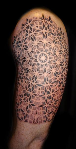 Shoulder Dotwork Tattoo by Fade Fx Tattoo