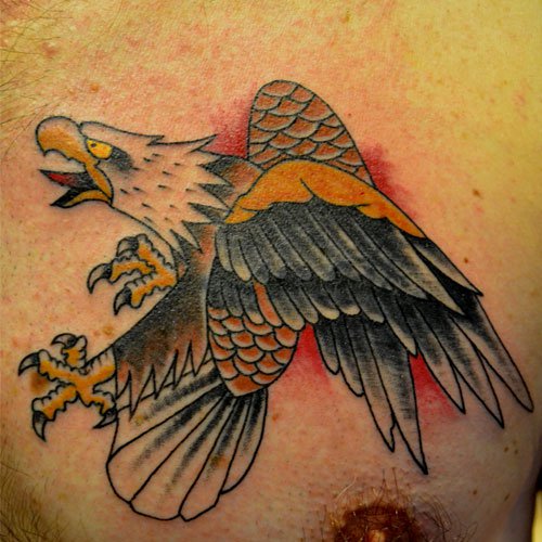 Old School Eagle Tattoo by Amigo Ink