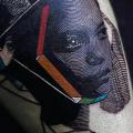 Waden Frauen Abstrakt tattoo von Thomas Sinnamond