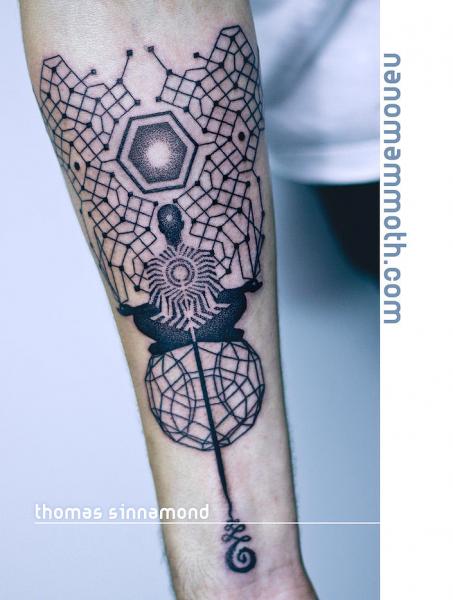Arm Geometric Tattoo by Thomas Sinnamond