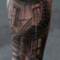 Arm Realistic Stair tattoo by Matthew James