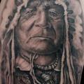 Shoulder Portrait Indian tattoo by Matthew James
