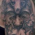 Schulter Realistische Krieger tattoo von Matthew James