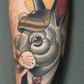 Arm Fantasy Rabbit tattoo by Pat Whiting