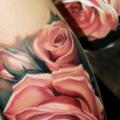 Arm Realistic Flower tattoo by Dave Paulo