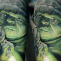 Arm Yoda Star Wars tattoo by Dave Paulo