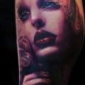 tatuaje Retrato Ternero Mujer por Dave Paulo
