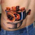 Realistische Rücken Kamera tattoo von Carlox Tattoo