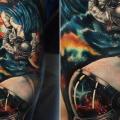 Shoulder Astronaut Space tattoo by Carlox Tattoo