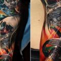 tatuaje Astronauta Manga espacio por Carlox Tattoo