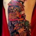 tatuaje Hombro Brazo Samurai por Puedmag Custom Ink Tattoos