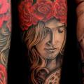 tatuaje Flor Mujer por Puedmag Custom Ink Tattoos