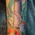 Arm Leuchtturm tattoo von Kipod Studio
