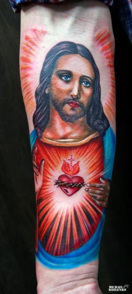 Tatuaggio Braccio Gesù Religiosi di Kipod Studio