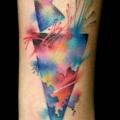 Arm Aquarell tattoo von Kipod Studio