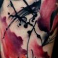 tatuaggio Braccio Fiore Uccello Acquarello di Kipod Studio