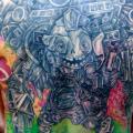 Fantasie Rücken Charakter tattoo von Kipod Studio