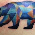 Rücken Bären Geometrisch tattoo von Kipod Studio